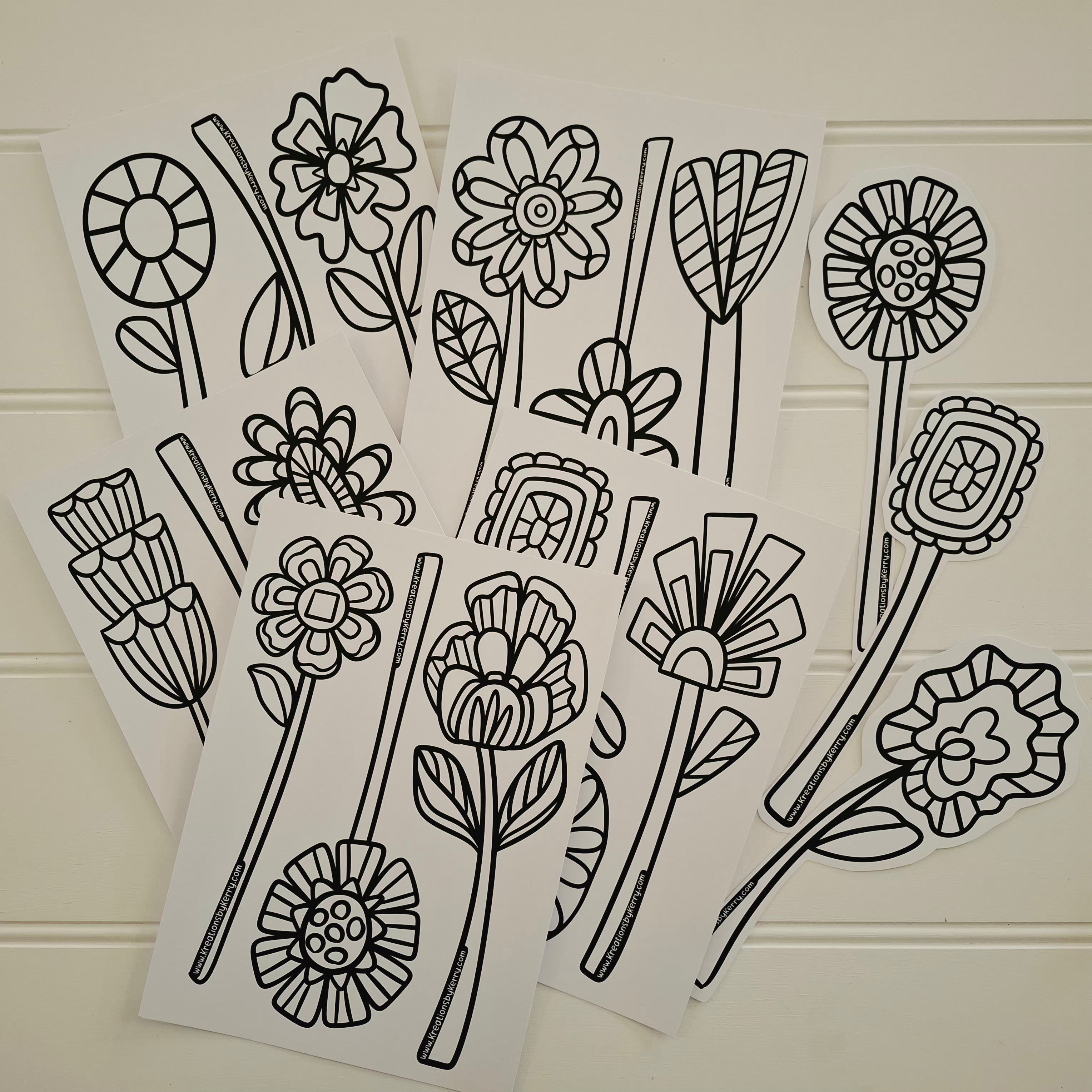 Colour Me in Springtime Flowers