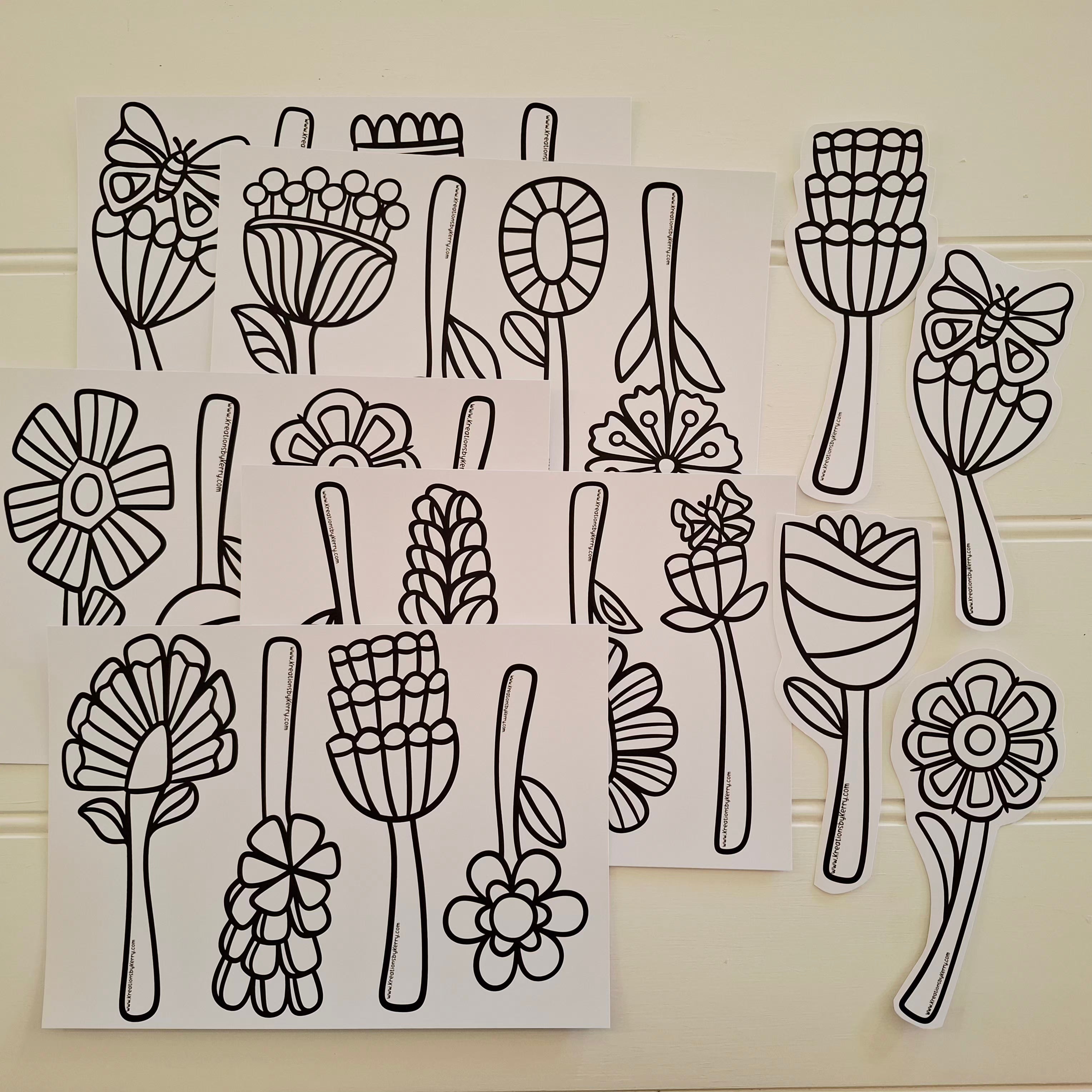 Colour Me in Springtime Flowers