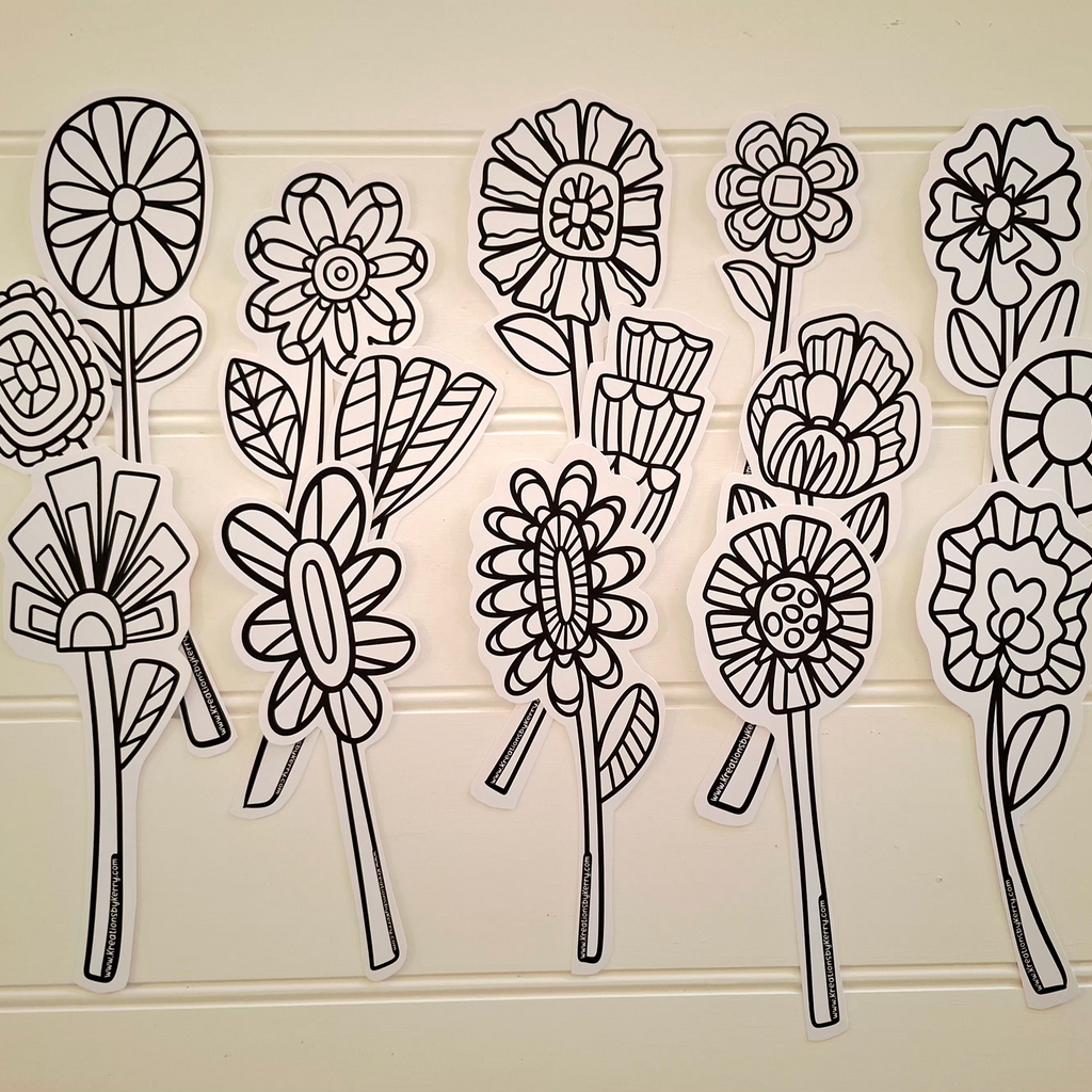 Colour Me in Springtime Flowers