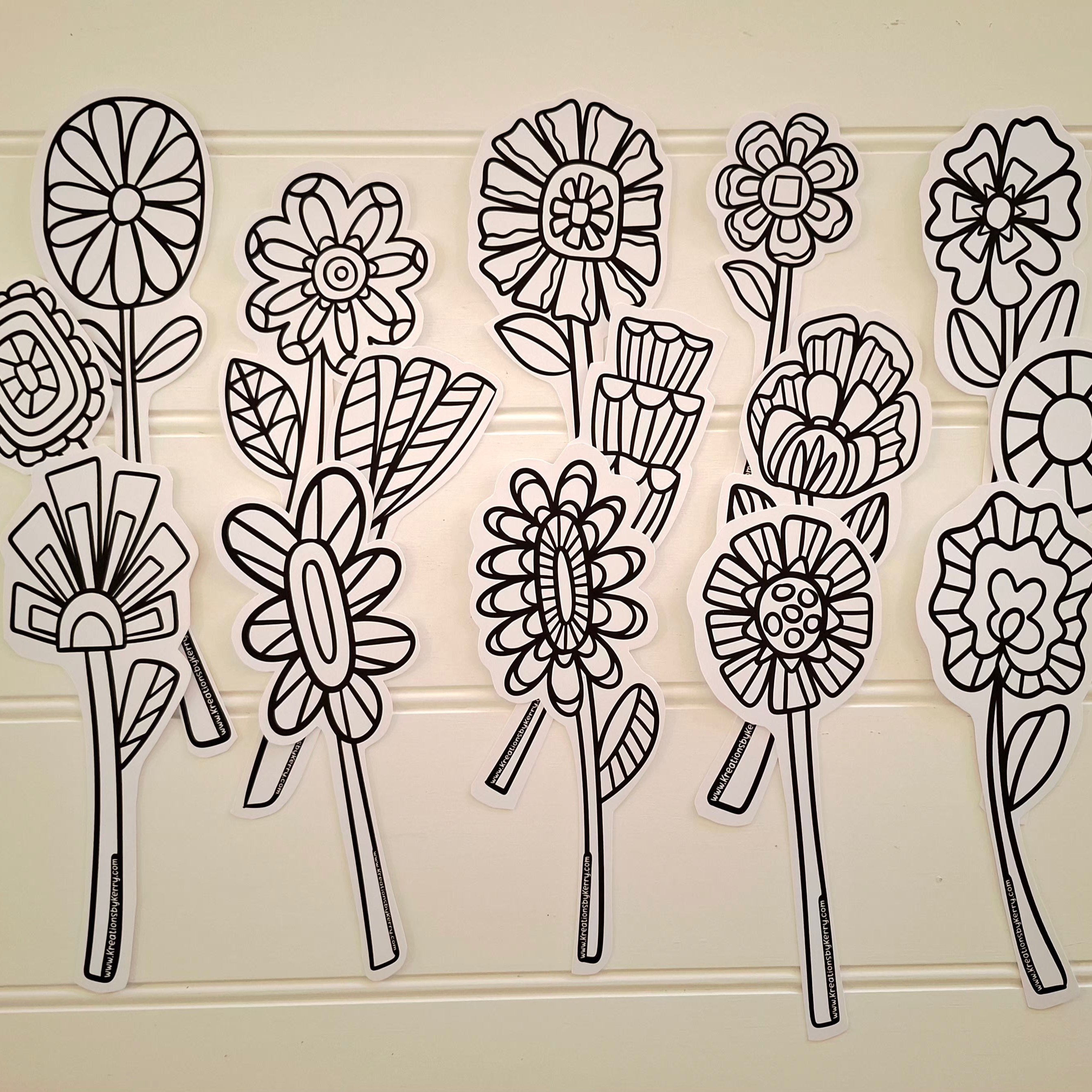 Colour Me in Springtime Flowers