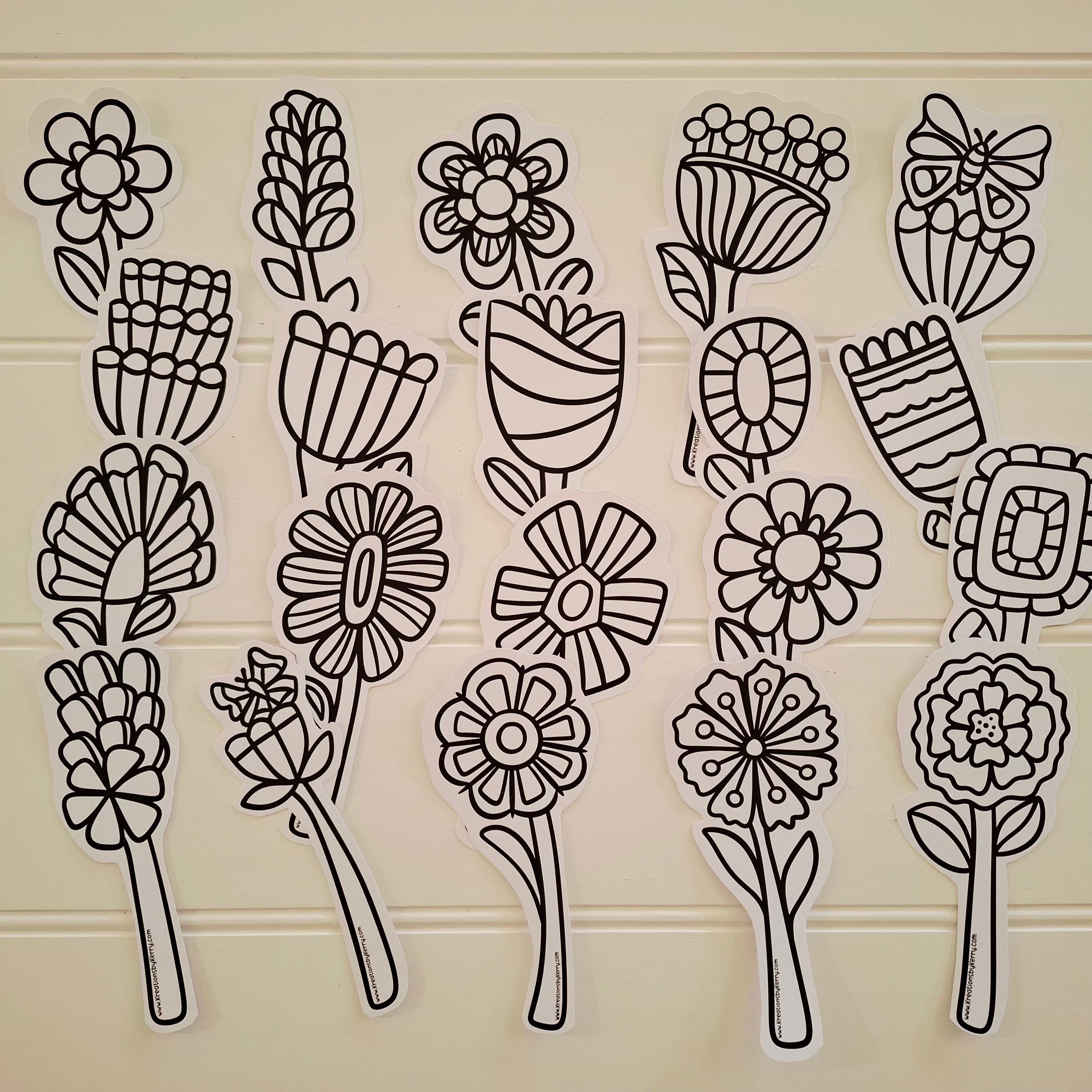 Colour Me in Springtime Flowers
