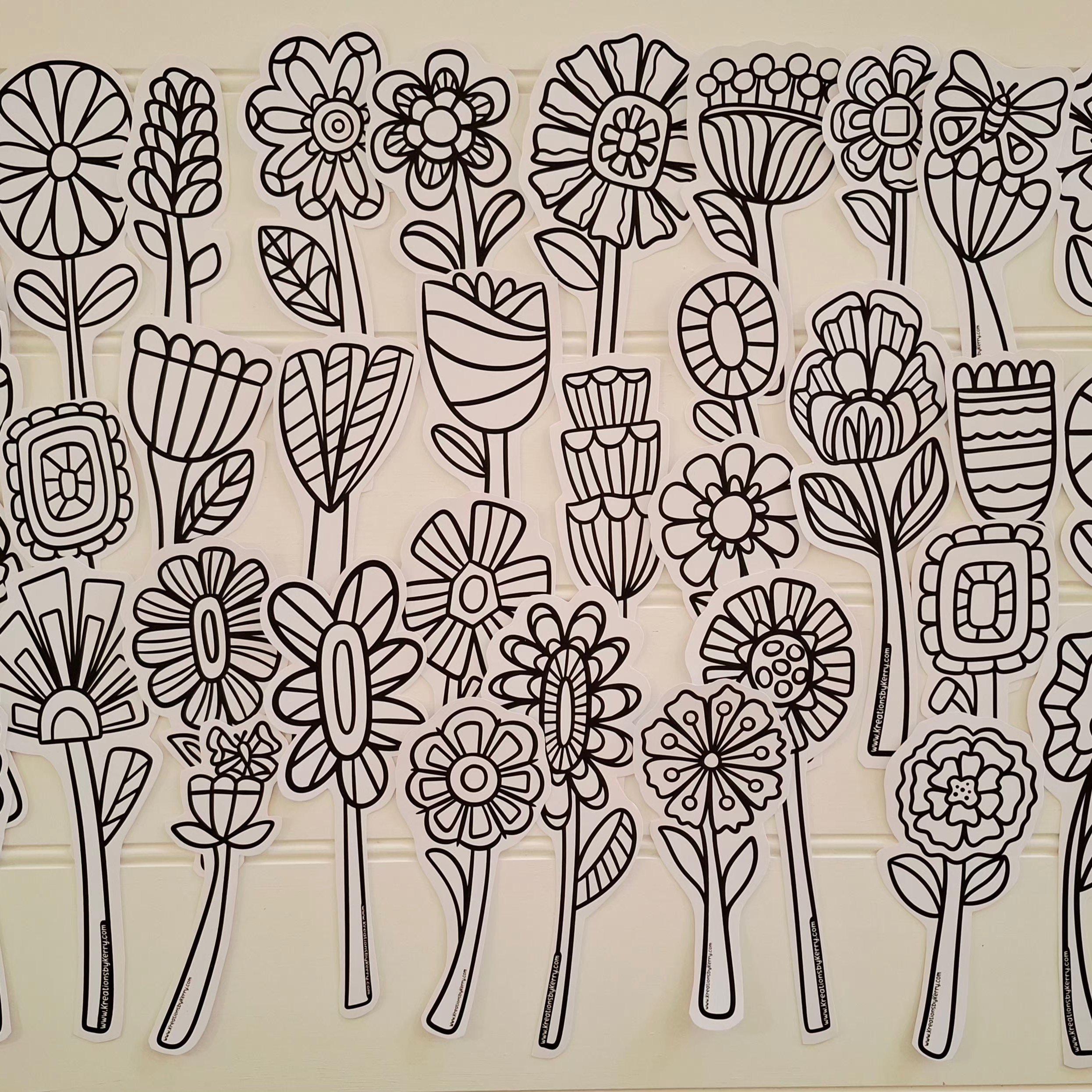 Colour Me in Springtime Flowers