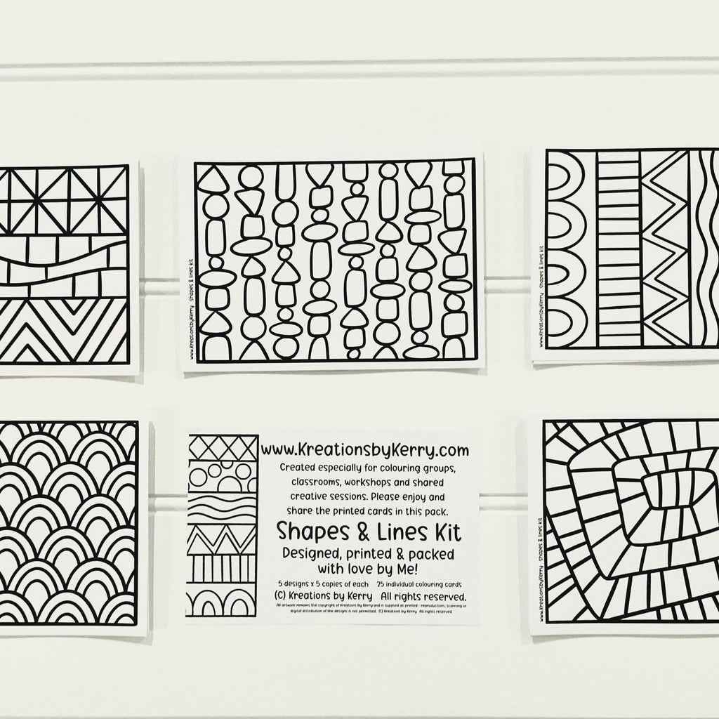 Shapes & Lines Kit - Colour Me in