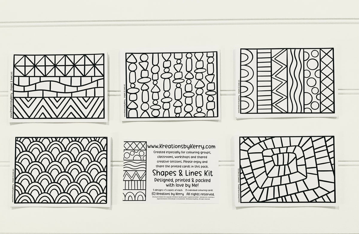 Shapes & Lines Kit - Colour Me in