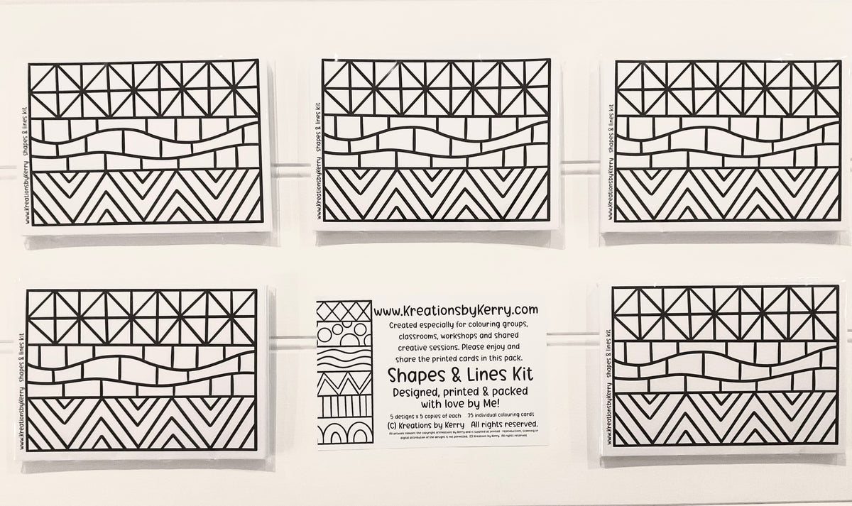 Shapes & Lines Kit - Colour Me in