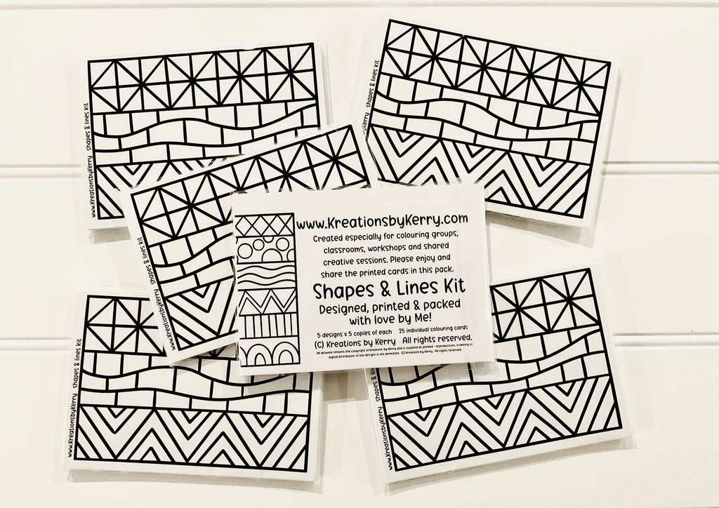 Shapes & Lines Kit - Colour Me in