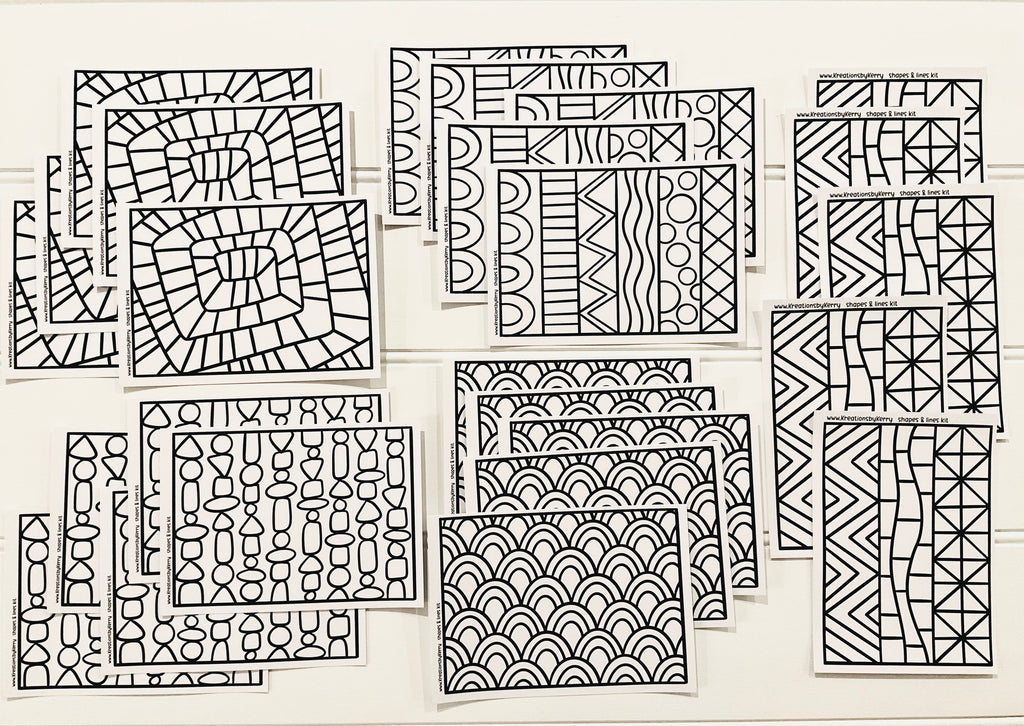 Shapes & Lines Kit - Colour Me in