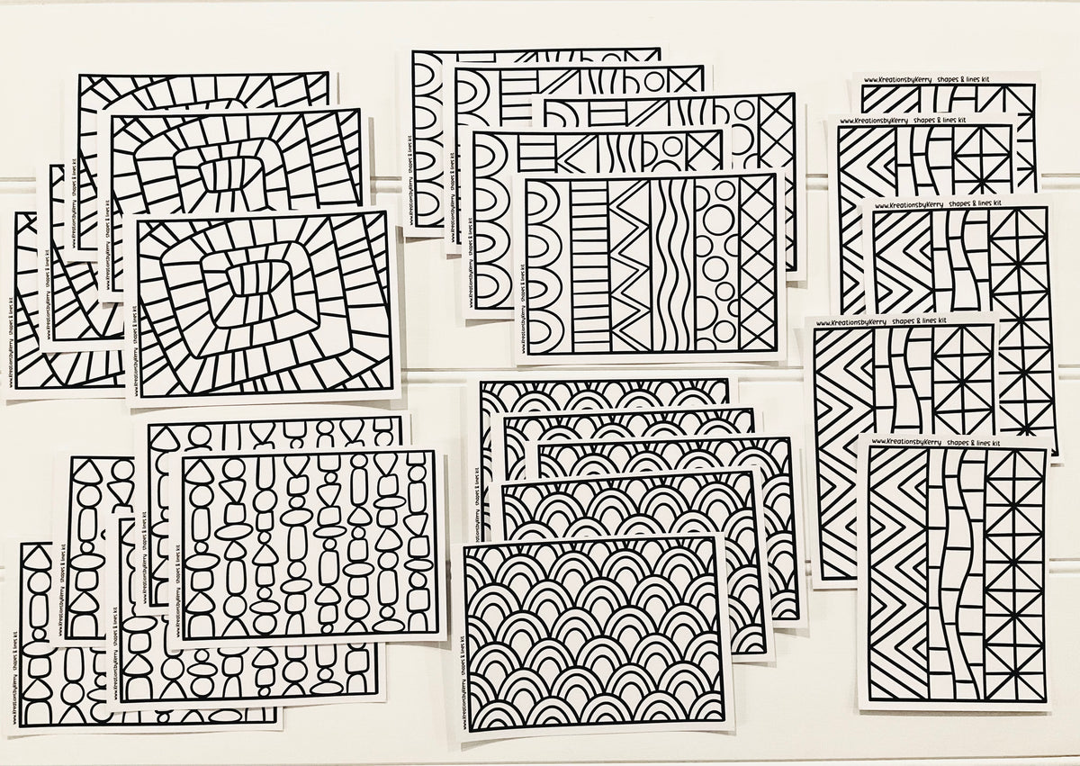 Shapes & Lines Kit - Colour Me in