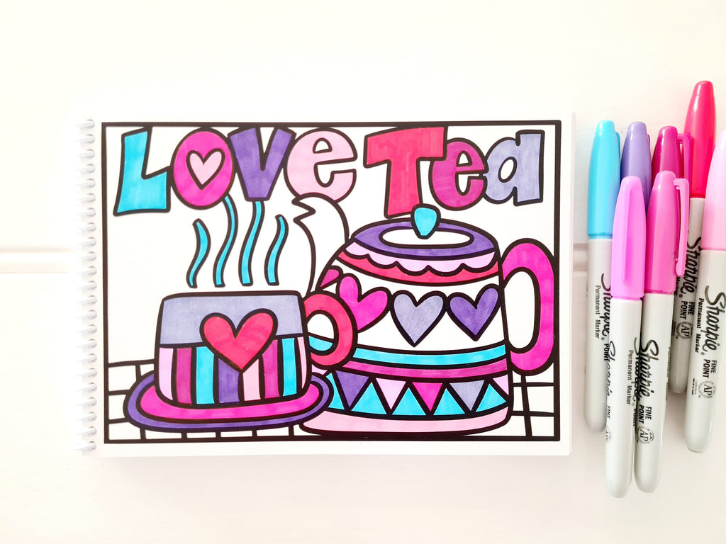 Colour Me In - Love Hearts